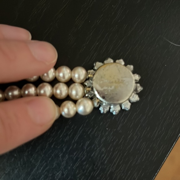 SOLD AT YARDSALE Vintage glass Pearl Japanese costume necklace - Picture 4 of 7